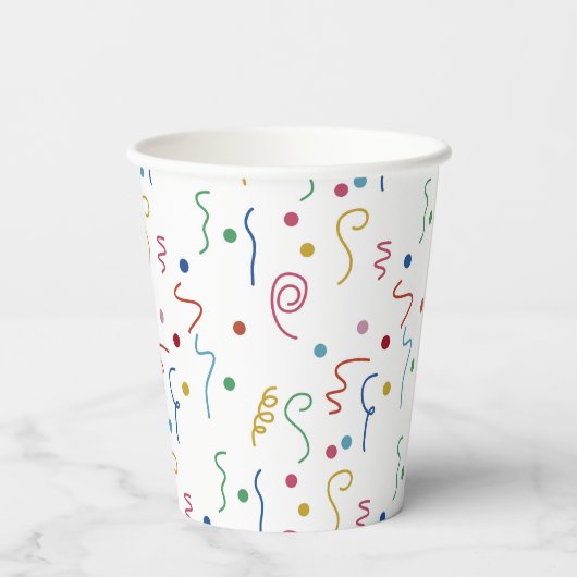 Colored Party Confetti Pattern 紙コップ (裏面)