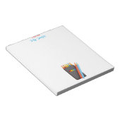 Colored Pencil Palette Kindergarten Teacher Notepa ノートパッド (アングル)