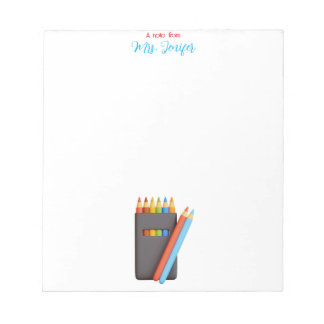 Colored Pencil Palette Kindergarten Teacher Notepa ノートパッド