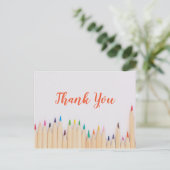 Colored Pencils Thank You ポストカード (スタンド正面)