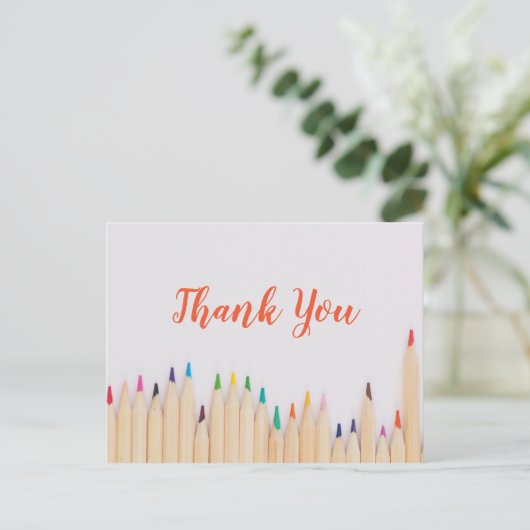 Colored Pencils Thank You ポストカード (スタンド正面)