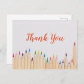 Colored Pencils Thank You ポストカード (正面/裏面)
