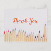 Colored Pencils Thank You ポストカード (正面)
