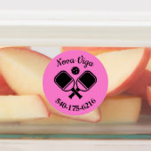 Colored Personalized Pickleball Paddle Butt Name ラベル (貼付)