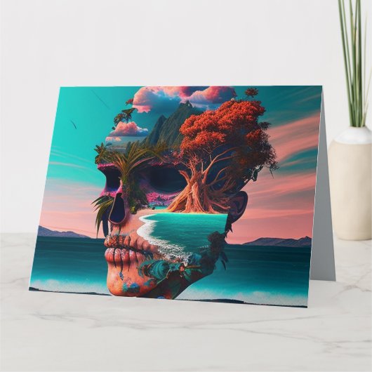 Colored Skull Head カード (正面)