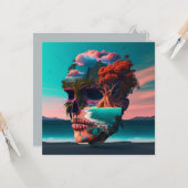 Colored Skull Head カード (正面/裏面インサイチュ)