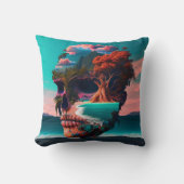 Colored Skull Head クッション (正面)