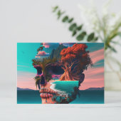 Colored skull head サンキューカード (スタンド正面)