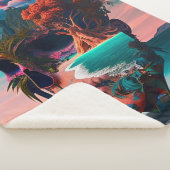 Colored Skull Head シェルパブランケット (3/4)