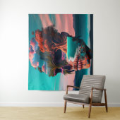 Colored skull head タペストリー (インサイチュ)