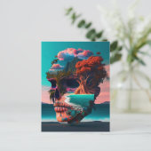 Colored skull head ポストカード (スタンド正面)