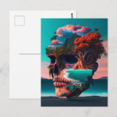 Colored skull head ポストカード (正面/裏面)