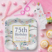 colorf Music Noteミュージシャン誕生日 ペーパープレート (パーティー)