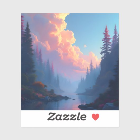 Colorfall Grove - Square Vinyl Sticker シール (シート)