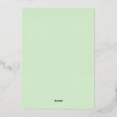 colorfuミニマル誕生日招待状カード | 顧客 箔招待状 (裏面)