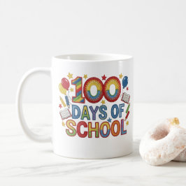 Colorful 100 Days of School コーヒーマグカップ