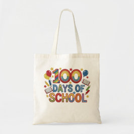 Colorful 100 Days of School トートバッグ