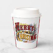 Colorful 1876 Merry Christmas 紙コップ (正面)