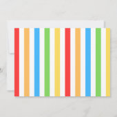 Colorful 1st Birthday Photo サンキューカード (裏面)