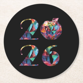 Colorful 2026 ラウンドペーパーコースター