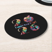 Colorful 2026-Happy New Years- ラウンドペーパーコースター (アングル)