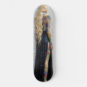 Colorful 3D Mosaic Tattooed Woman Art スケートボード (正面)