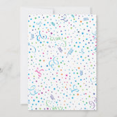 Colorful 5th Birthday Monster Party Invitation  招待状 (裏面)
