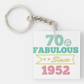 colorful 70 and fabulous since 1952 キーホルダー (正面)