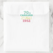 colorful 70 and fabulous since 1952 スクエアシール (バッグ)