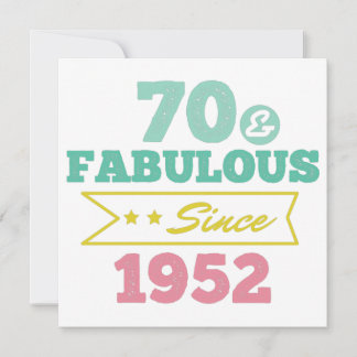 colorful 70 and fabulous since 1952 セーブザデート