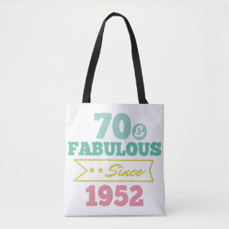 colorful 70 and fabulous since 1952 トートバッグ