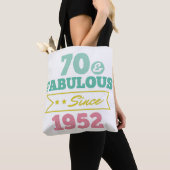 colorful 70 and fabulous since 1952 トートバッグ (クローズアップ)