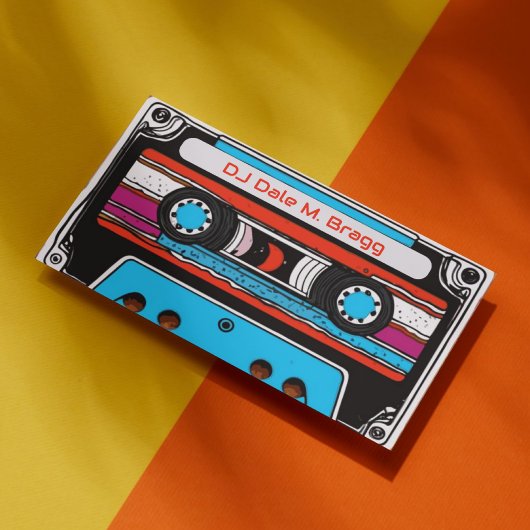 Colorful 90s Cassette Tape Dj Singer Songwriter 名刺