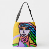 Colorful Abstract Art クロスボディバッグ (裏面)