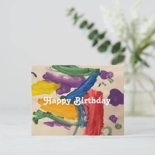 Colorful Abstract Art-2 Postcard ポストカード (スタンド正面)