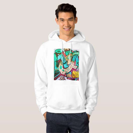 Colorful Abstract Art Hoodie パーカ (正面フル)