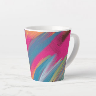Colorful Abstract Art Latte Mug カフェラテマグ