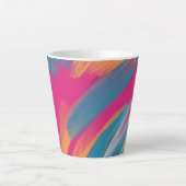 Colorful Abstract Art Latte Mug カフェラテマグ (正面)