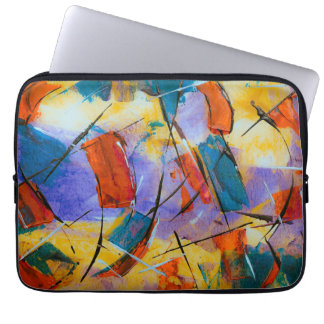 Colorful abstract art on computer bag ラップトップスリーブ