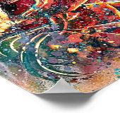 Colorful Abstract Art Print –Ignition No. 1 ポスター (角)