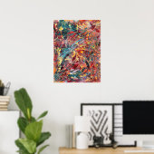 Colorful Abstract Art Print –Ignition No. 1 ポスター (ホームオフィス)