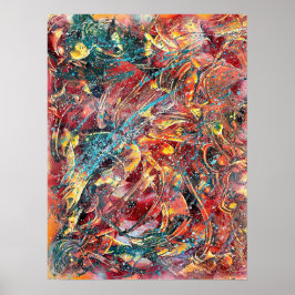 Colorful Abstract Art Print –Ignition No. 1 ポスター