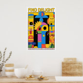 Colorful Abstract Art Print Modern Geometric Home ポスター (キッチン)