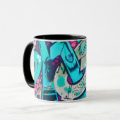 Colorful Abstract ArtMug Vibrant Artistic CoffeCup マグカップ (正面左)