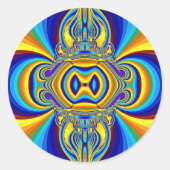 Colorful Abstract Background-14334 ラウンドシール (正面)