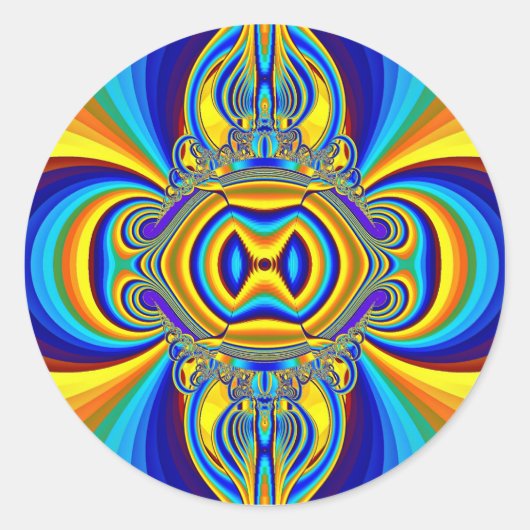 Colorful Abstract Background-14334 ラウンドシール (正面)