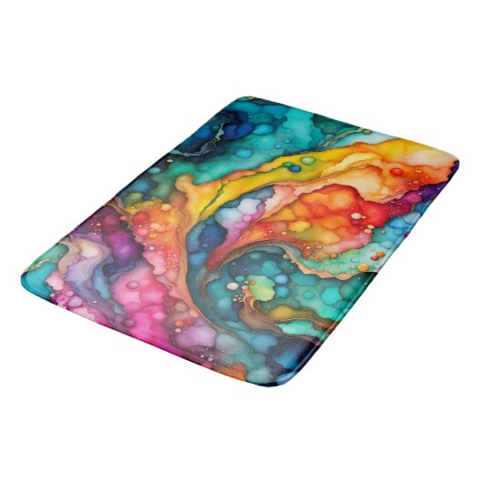 Colorful Abstract Bath Mat バスマット (アングル)