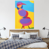 Colorful Abstract Bird Canvas Print キャンバスプリント (インサイチュ (寝室))