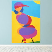 Colorful Abstract Bird Canvas Print キャンバスプリント (インサイチュ (ウッドフロア))