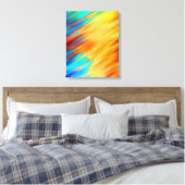 Colorful Abstract Blue Orange Flare キャンバスプリント (インサイチュ (寝室))